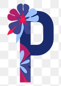 P alphabet png illustration, transparent background