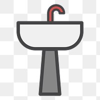 PNG sink illustration sticker, transparent background