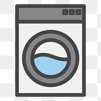 PNG washing machine illustration sticker, transparent background