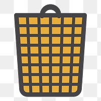 PNG laundry basket illustration sticker, transparent background