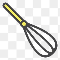 PNG kitchen whisk illustration sticker, transparent background