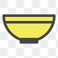 PNG soup bowl illustration sticker, transparent background