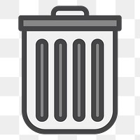 PNG garbage can illustration sticker, transparent background