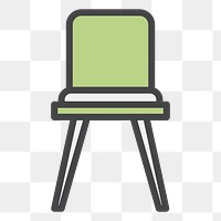 PNG chair illustration sticker, transparent background