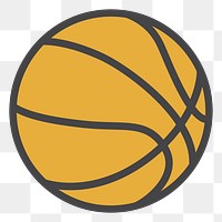 PNG Basketball illustration sticker, transparent background