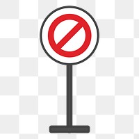 PNG stop sign illustration sticker, transparent background