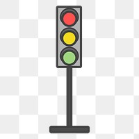 PNG traffic light illustration sticker, transparent background