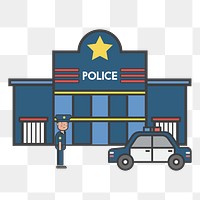 Police station png illustration, transparent background