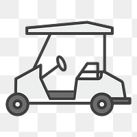 PNG golf cart illustration sticker, transparent background
