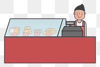 Pastry shop png illustration, transparent background