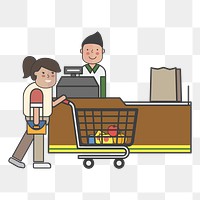 Supermarket png illustration, transparent background