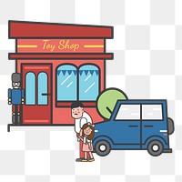 Toy shop png illustration, transparent background