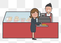 Pastry shop png illustration, transparent background