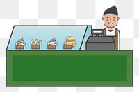 Pastry shop png illustration, transparent background