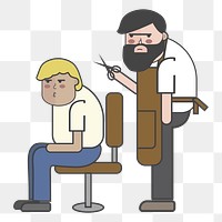 Barber png illustration, transparent background