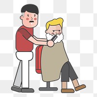 Barber png illustration, transparent background