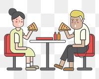 Pizza shop png illustration, transparent background