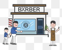 Barber shop png illustration, transparent background