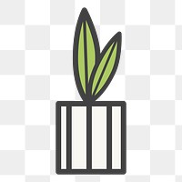 PNG plant illustration sticker, transparent background