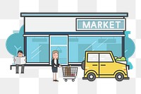 Supermarket png illustration, transparent background