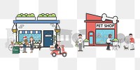 Town png illustration, transparent background