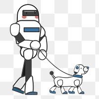 Robot png illustration, transparent background