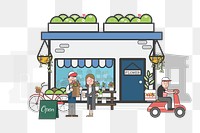 Flower shop png illustration, transparent background