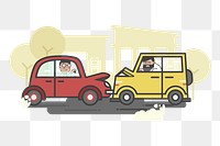 Car accident png illustration, transparent background