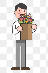 Florist png illustration, transparent background