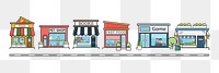 Shops png illustration, transparent background