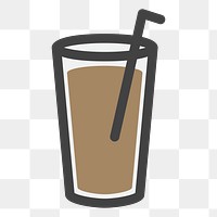 PNG cold drink icon illustration sticker, transparent background