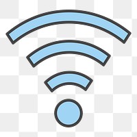 PNG wifi symbol illustration sticker, transparent background