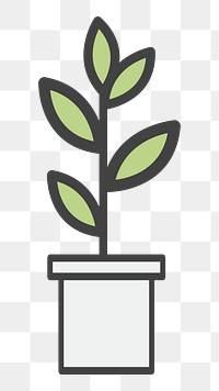 PNG plant illustration sticker, transparent background