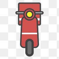 PNG motorbike icon illustration sticker, transparent background