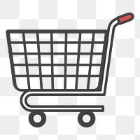 PNG online shopping icon illustration sticker, transparent background