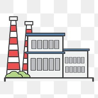 Factory png illustration, transparent background