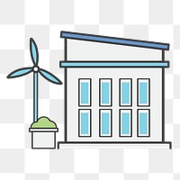 Wind power png illustration, transparent background