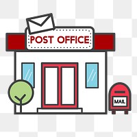 Post office png illustration, transparent background