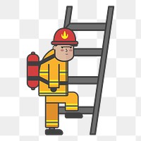 Firefighter png illustration, transparent background