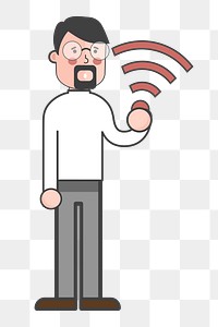 Wifi connection png illustration, transparent background