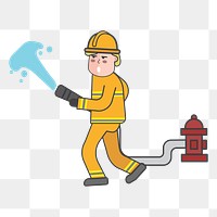 Firefighter png illustration, transparent background