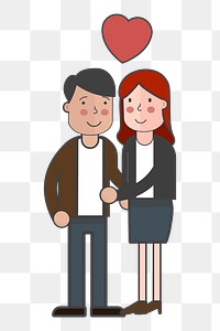 Couple png illustration, transparent background