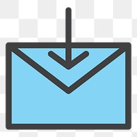 PNG mail icon sticker, transparent background