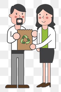 Recycle png illustration, transparent background