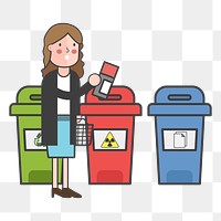 Recycle png illustration, transparent background