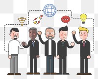 Creative business png illustration, transparent background