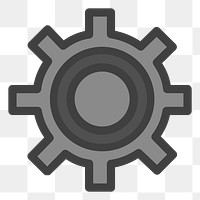 Cog png icon, transparent background