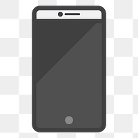 PNG mobile phone icon sticker, transparent background
