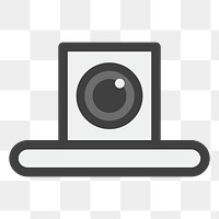 PNG webcam icon sticker, transparent background