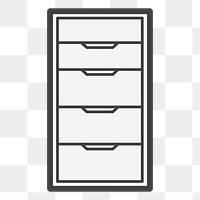 PNG office cabinet icon illustration sticker, transparent background